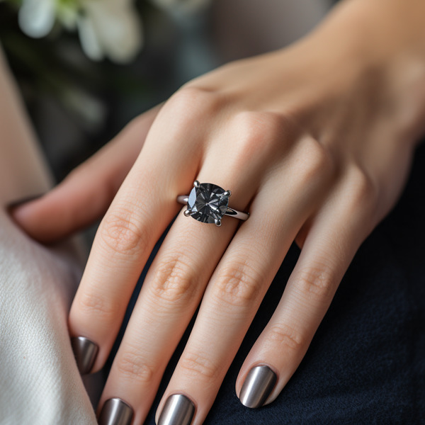 Are there black lab grown diamond rings